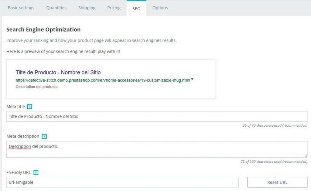 Seo Para Prestashop 2 Cómo Rellenar Title Y Descriptions En Productos En Prestashop 1.7