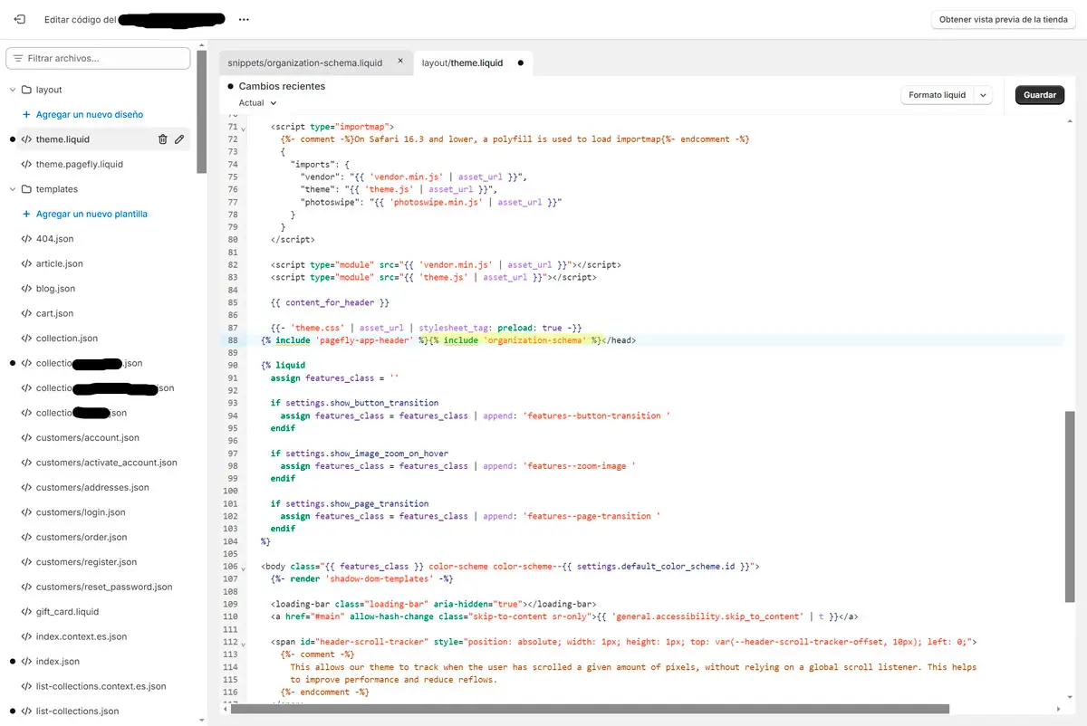 ¿Cómo Añadir El Schema Organization A Shopify? 4 Incluir Marcado En El Theme Shopify